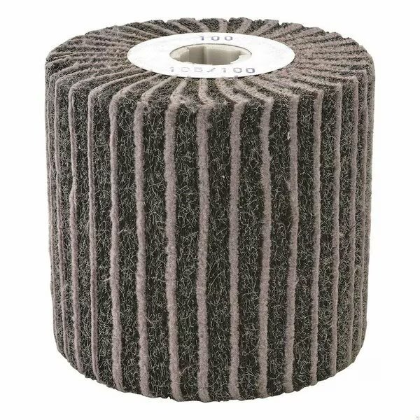 Unmounted Non-Woven Flap Wheel With Keyhole Arbor, 4 in Dia, 4 in W Face, 320 Grit, Very Fine Grade, , Cgw Abrasives, Mfr#: 72119